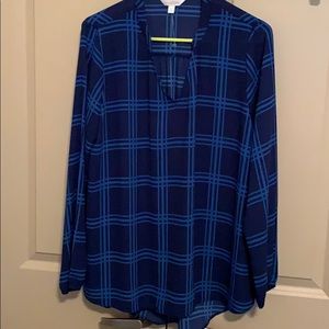Blue on blue plaid